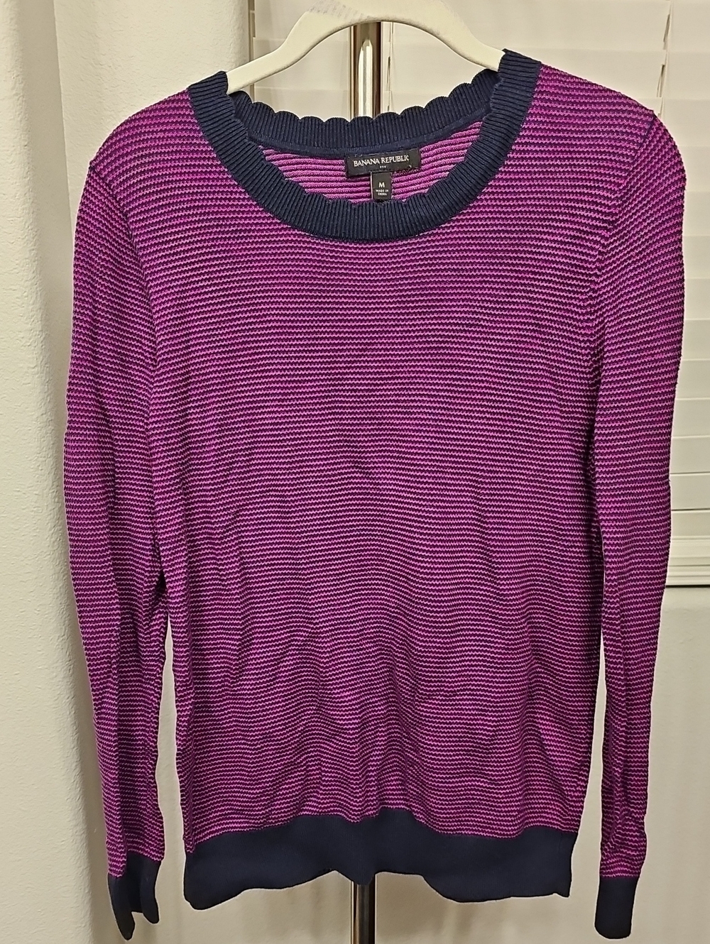Banana Republic Womens Medium Striped Crewneck Sweater